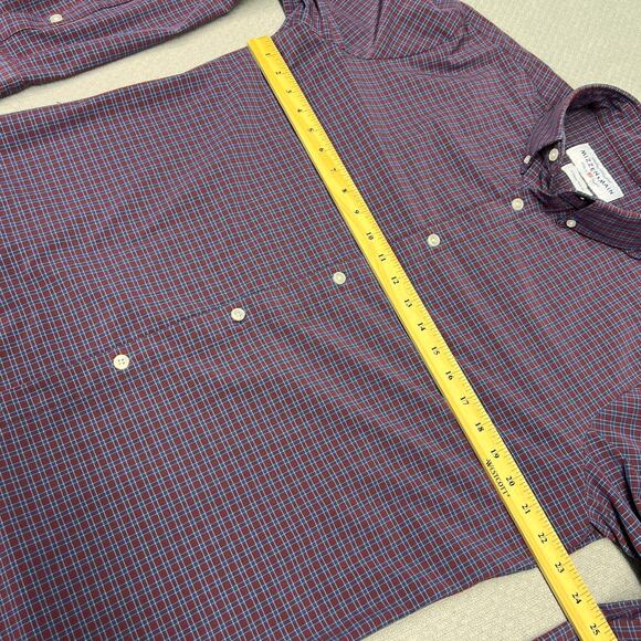 Mizzen + Main Shirt Mens XL Plaid Trim Fit Leeward Collection Performance USA - Picture 7 of 7